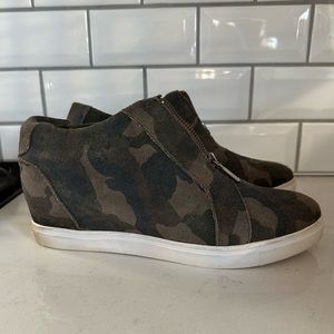 Camo Wedge Sneakers